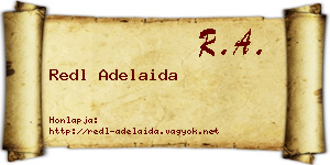 Redl Adelaida névjegykártya